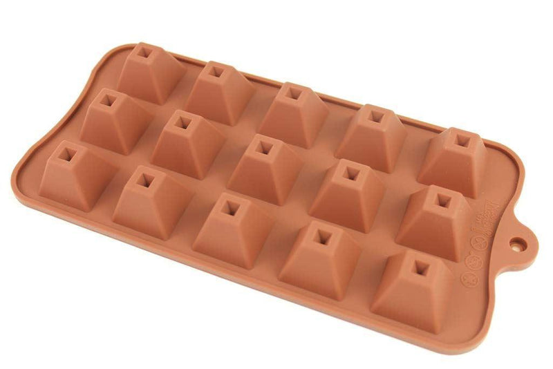 Silicone mould for 25mm truncated pyramid shapes with square recess
