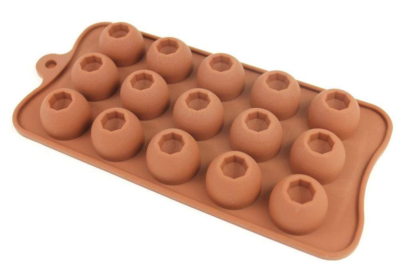 Food-grade silicone sphere mould with octagon recess